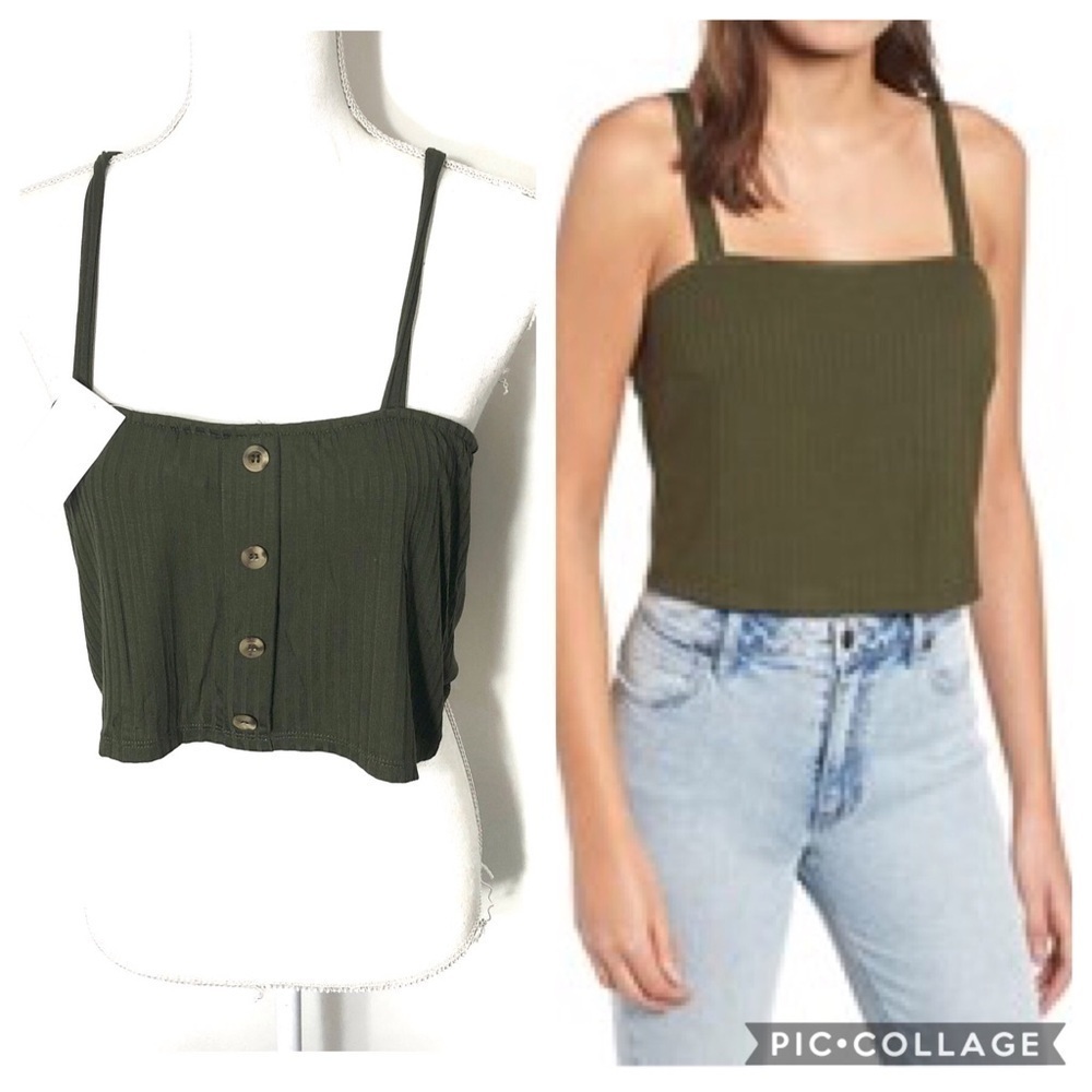 Mimi Chica Button Back Crop NWT Large
